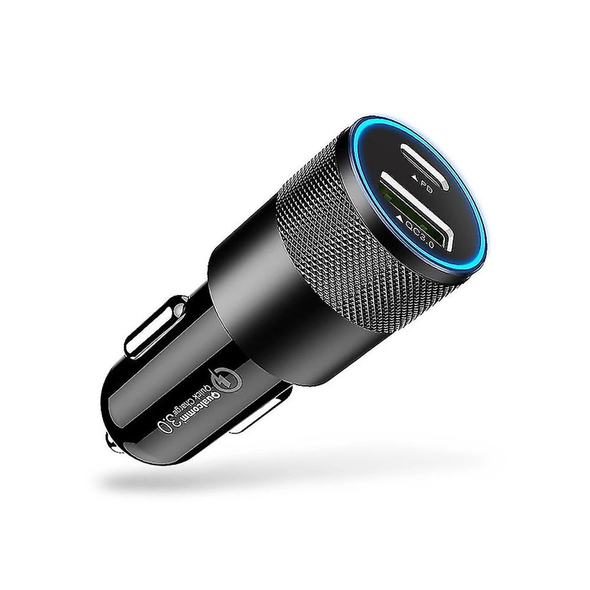 Cargador de coche PD 38W negro
