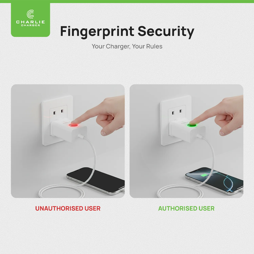 Charlie Charger 30W Lightning USB 1 Metre White