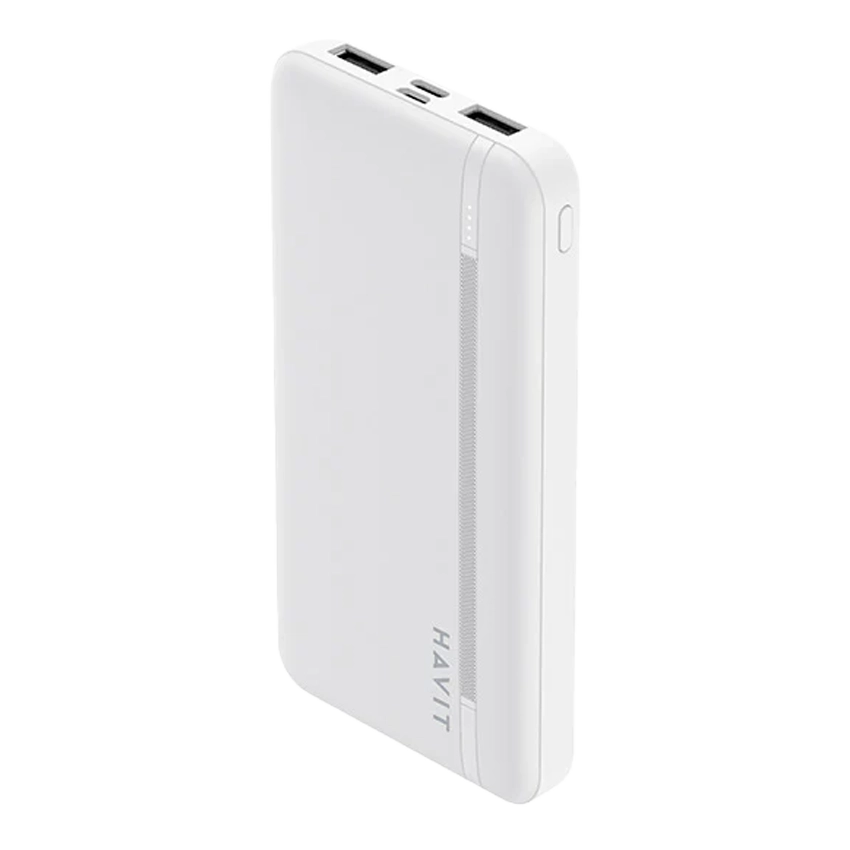 HAVIT Batería Portátil Inteligente 10000mAh Blanca con Indicador LED PB89
