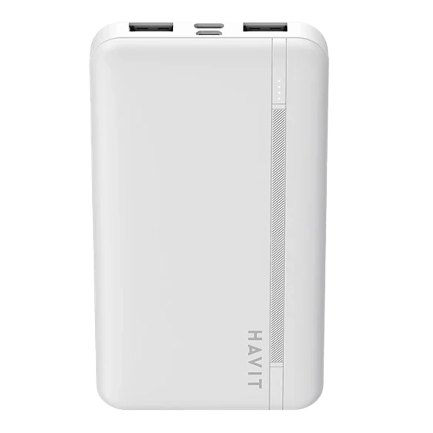 HAVIT Batería Portátil Inteligente 10000mAh Blanca con Indicador LED PB89