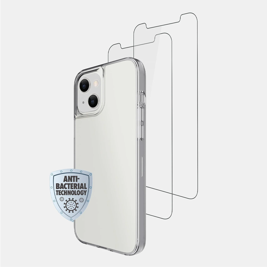 SKECH IPH 14 Bundle Pack Clear Case + Screen Protector + 20W PD 3 PIN Charger