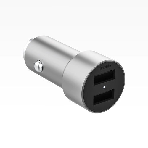 Cargador de coche dual MOPHIE USB-A 24W Gris