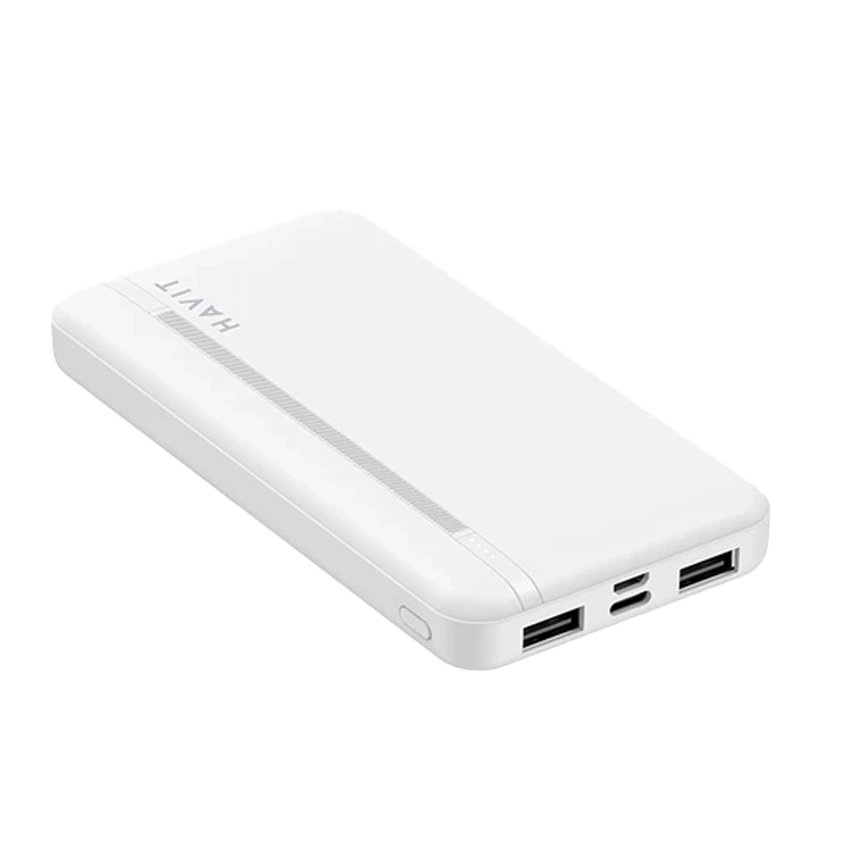 HAVIT Smart Portable Power Bank 10000mAh Blanco con indicador LED PB89