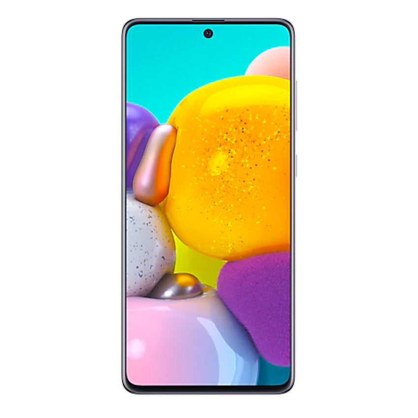 Samsung Galaxy A71 Duos Haze Crush Silver Front - Fonez-Keywords : MacBook - Fonez.ie - laptop- Tablet - Sim free - Unlock - Phones - iphone - android - macbook pro - apple macbook- fonez -samsung - samsung book-sale - best price - deal