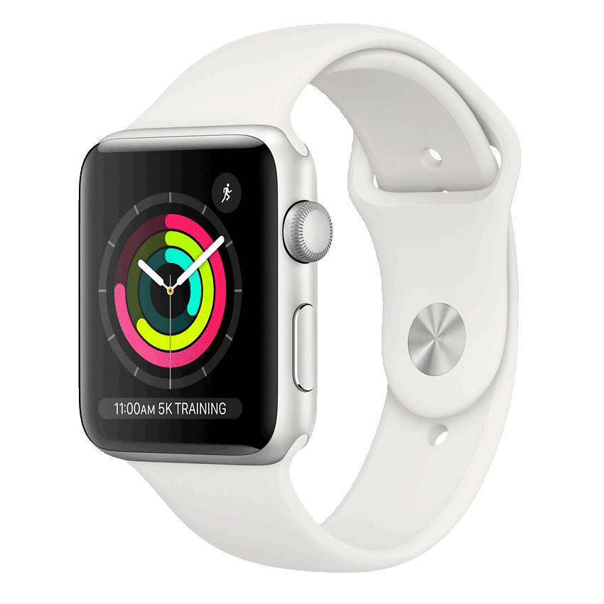 Apple Watch Series 3 GPS 42mm silver side view - Fonez